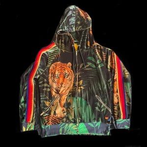 RARE Aviator Nation Velvet Tiger Zip Hoodie